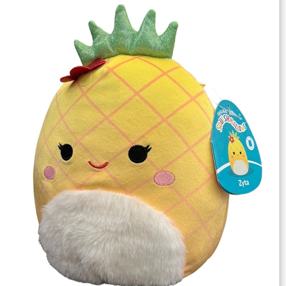 Squishmallow 10”Zyta Pineapple-AUTHENTIC Kellytoy Soft Plush Toy